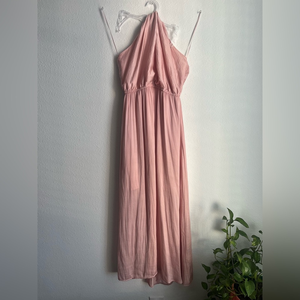 Sam Edelman Cross Neck Maxi Dress in Blush